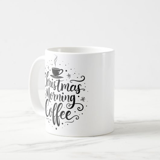 Elegante Script Weihnachts-Tasse Kaffeetasse (Vorderseite Links)