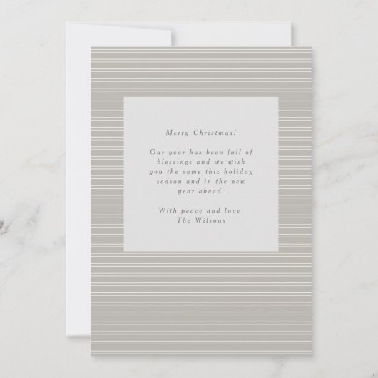 Elegante Script Weihnachts-Weihnachtskarte Einladung (Rückseite)