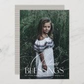 Elegante Script Weihnachts-Weihnachtskarte Einladung (Vorne/Hinten)