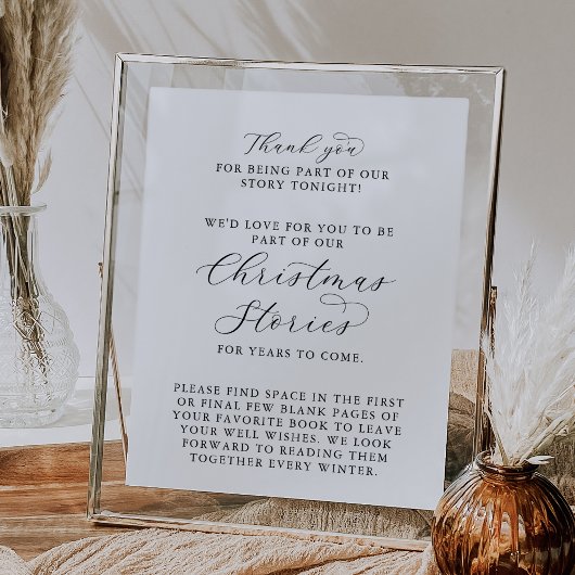 Elegante Script Weihnachtsgeschichten Poster