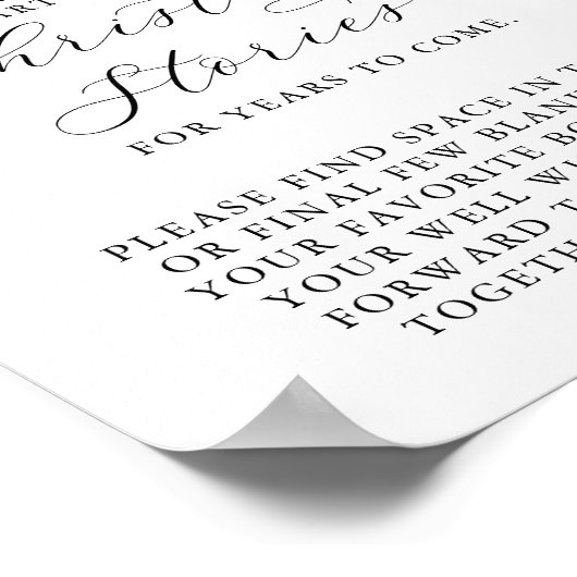 Elegante Script Weihnachtsgeschichten Poster (Ecke)