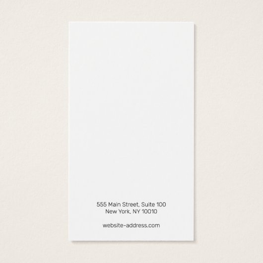 Elegante Script White Earring Display Card (Rückseite)