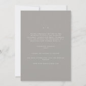 Elegante Script White & Gray Save the Date Card Ankündigung (Rückseite)