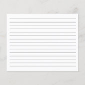 Elegante Script Winter Brautparty Rezept Card (Rückseite)