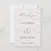 Elegante Script Winter Wedding Dankeskarte (Vorderseite)
