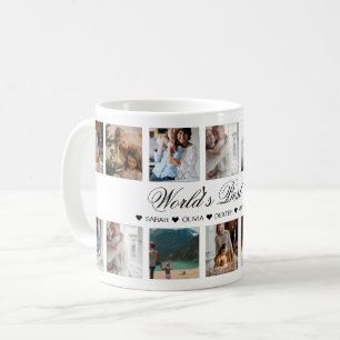 Elegante Script World's Best Mama Foto Collage Kaffeetasse