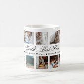 Elegante Script World's Best Mama Foto Collage Kaffeetasse (Mittel)
