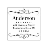 Elegante Scroll Frame-Rücksendeadresse Gummistempel (Prägung)