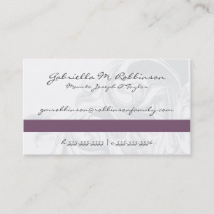 Elegante Scroll Mommy Cards Telefonnummerkarte