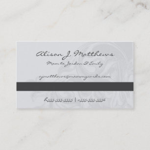 Elegante Scroll Mommy Cards Telefonnummerkarte