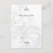 Elegante Scroll Wedding Advice Cards Hinweiskarte (Vorderseite)