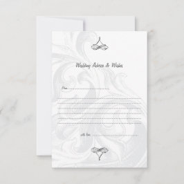 Elegante Scroll Wedding Advice Cards Hinweiskarte