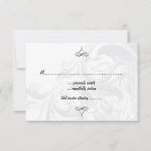 Elegante Scroll Wedding RSVP Cards (Vorderseite)