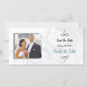 Elegante Scroll Wedding Save the Date-Fotokarten Save The Date (Vorderseite)