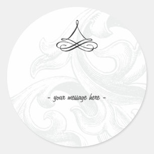 Elegante Scroll Wedding Stickers