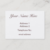 Elegante Scrolls & Pink Roses & Teacup Visitenkarte (Rückseite)