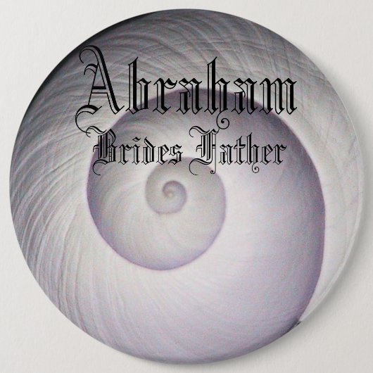 Elegante Sea Muschel Classy Brides Father Wedding Button (Vorderseite)