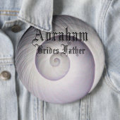 Elegante Sea Muschel Classy Brides Father Wedding Button (Beispiel)