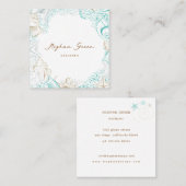 Elegante Seashell Luxus-Visitenkarte Quadratische Visitenkarte (Vorne/Hinten)