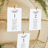 Elegante Seating Chart Cards Einladung