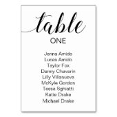 Elegante Seating Chart Cards Tischnummer (Vorderseite)