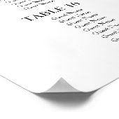 Elegante Seating Charts Poster (Ecke)
