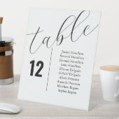 Elegante Seating Tischnummer Chart Cards Sockelschild (In Situ)