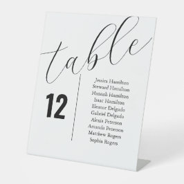 Elegante Seating Tischnummer Chart Cards Sockelschild