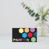 Elegante sechseckige Regenbogenfarben Visitenkarte (Stehend Vorderseite)