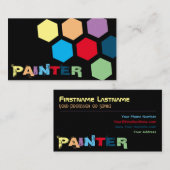 Elegante sechseckige Regenbogenfarben Visitenkarte (Vorne/Hinten)