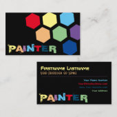 Elegante sechseckige Regenbogenformen Visitenkarte (Vorne/Hinten)