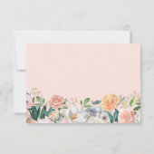 Elegante Secret Garden Botanische Blumenhochzeit RSVP Karte (Rückseite)