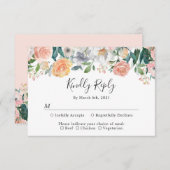 Elegante Secret Garden Botanische Blumenhochzeit RSVP Karte (Vorne/Hinten)