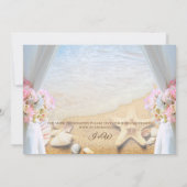 Elegante Seeheihe mit Sternenfischen Einladung (Rückseite)