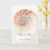 Elegante SeeMuschel danken Ihnen Karte (Gelbe Blume)