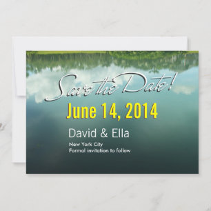 Elegante Seenlandschaft Save-the-Date-Ankündigung Save The Date