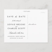 Elegante Seewasserfarbe Save the Date Postkarte (Rückseite)