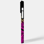 Elegante Seide Rich Pink Gold schwarz Case-Mate iPhone Hülle (Rückseite / Links)