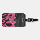 elegante Seidenstoffe Effekte Zebraprint Gepäckanhänger (Vorderseite horizontal)