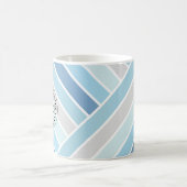 Elegante Seine & Hers Monogram Striped Tasse (Mittel)