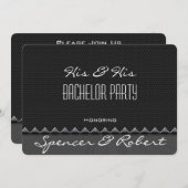 Elegante "Seine & Seine" Bachelor Party Einladung (Vorne/Hinten)