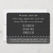 Elegante "Seine & Seine" Bachelor Party Einladung (Rückseite)