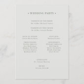 Elegante Seite Grüne Grenze | Luxe Wedding Welcome Programm (Rückseite)