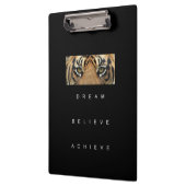 Elegante Selbstverbesserung Zitat Tiger Eyes Moder Klemmbrett (Links)