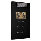 Elegante Selbstverbesserung Zitat Tiger Eyes Moder Klemmbrett (Rechts)