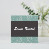 Elegante Senior Erwägungsgrund Einladung (Stehend Vorderseite)