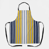 Elegante, senkrechte Streifen, blau, gelb, weiß Schürze (Vorderseite)