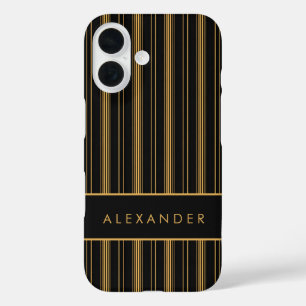 Elegante senkrechte Streifen iPhone 16 Hülle