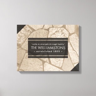 Elegante Sepia Toned Cracked Stones Leinwanddruck