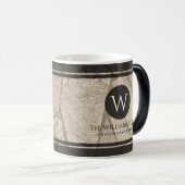 Elegante Sepia Toned Cracked Stones Verwandlungstasse (VorderseiteRechts)